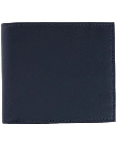 Trafalgar Sergio Genuine Leather 8-slot Bi-fold Rfid Wallet - Blue