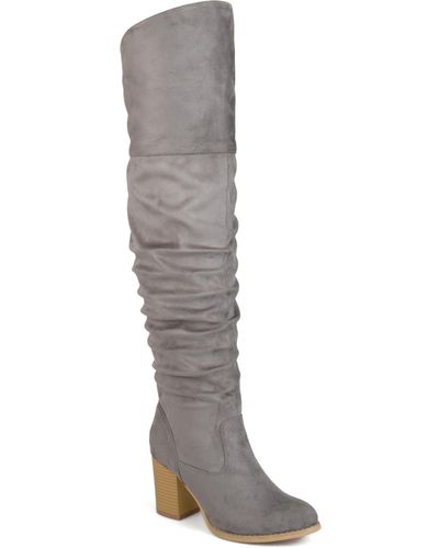Journee Collection Kaison Boots - Gray