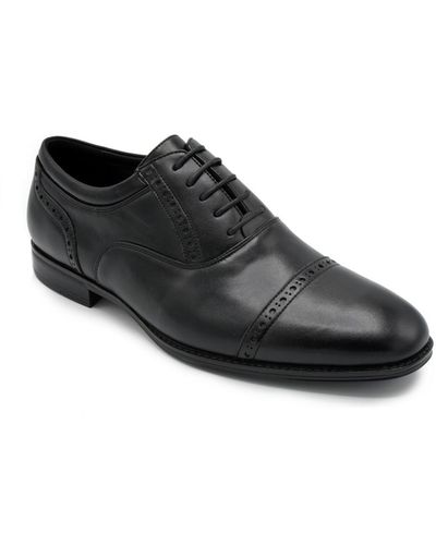 Aston Marc Tempo Cap Toe Dress Shoes - Black