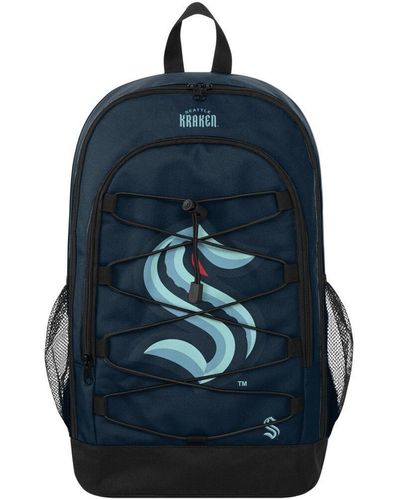 FOCO And Seattle Kraken Big Logo Bungee Backpack - Blue
