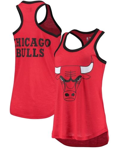 G-III 4Her by Carl Banks Chicago Bulls Showdown Burnout Tank Top - Red