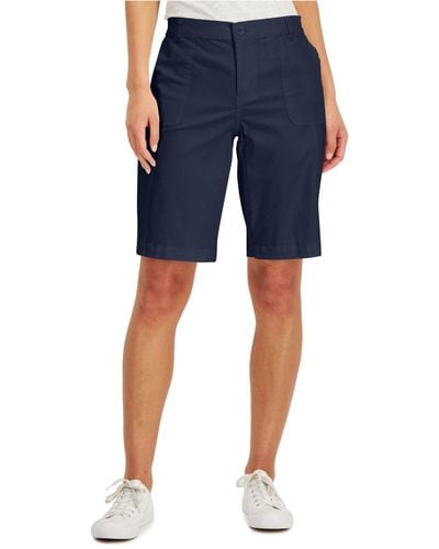 Karen Scott Utility-pocket Shorts, Created For Macy's - Blue