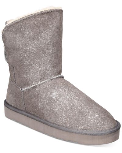 Style & Co. Teenyy Cold-weather Booties, Created For Macy's - Gray