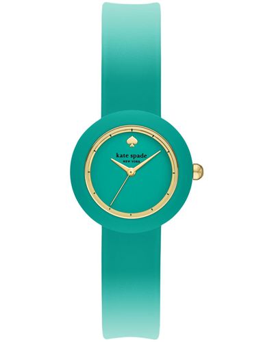 Kate Spade Mini Park Row Silicone Watch 28mm - Green
