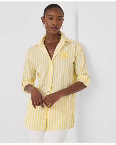 Lauren by Ralph Lauren Cotton Striped Shirt - Natural