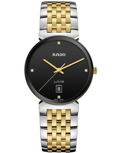 Rado Swiss Florence Classic Diamond Accent Two Tone Stainless Steel Bracelet Watch 38mm - Metallic