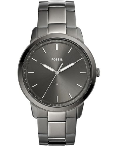 Fossil The Minimalist Three-hand Smoke Stainless Steel Watch - Multicolor