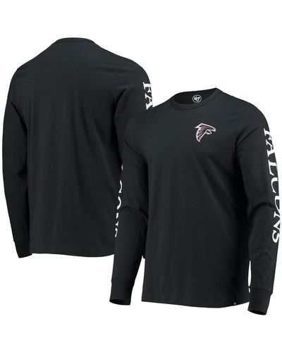47 Brand Black Atlanta Falcons Franklin Long Sleeve T-shirt