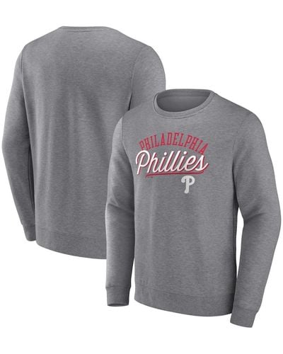 Fanatics Philadelphia Phillies Simplicity Pullover Sweatshirt - Gray