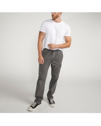 Silver Jeans Co. Essential Twill Pull-on Cargo Pants - White