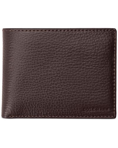 Cole Haan Pebbled Leather Billfold - Brown