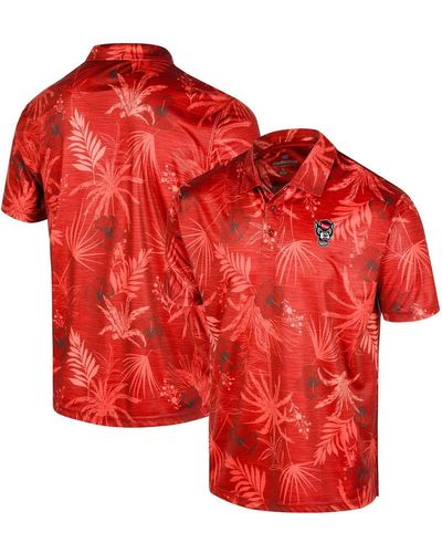 Colosseum Athletics Nc State Wolfpack Palms Team Polo - Red
