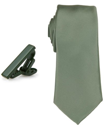 Con.struct Solid Tie & 1" Tie Bar Set - Green