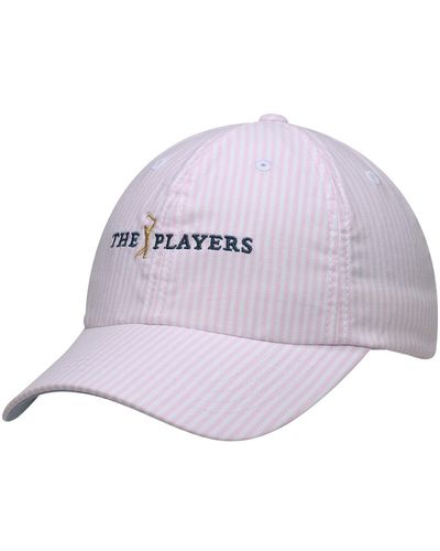 Ahead The Players Seersucker Adjustable Hat - Purple
