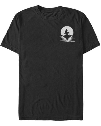 Fifth Sun Mermaid Moon Short Sleeve Crew T-shirt - Black