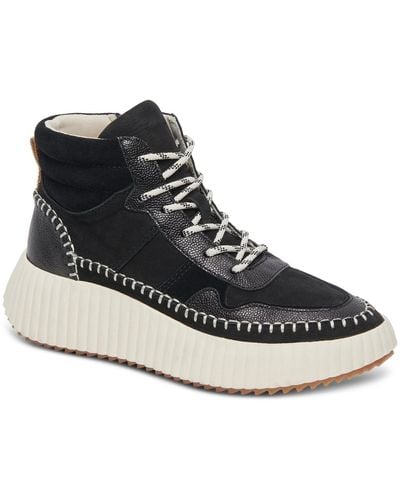 Dolce Vita Daley Lace-up High-top Sneakers - Black