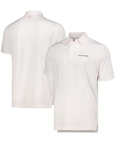 Footjoy The Players Painted Floral Lisle Prodry Polo - White