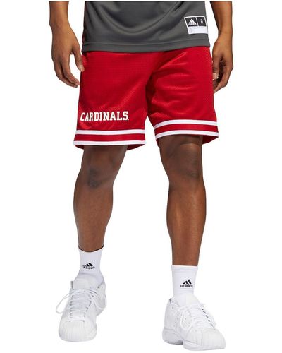 adidas Louisville Cardinals Reverse Retro Basketball Shorts - Red