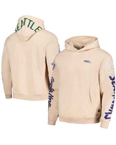 The Wild Collective And Seattle Seahawks Heavy Block Pullover Hoodie - Natural