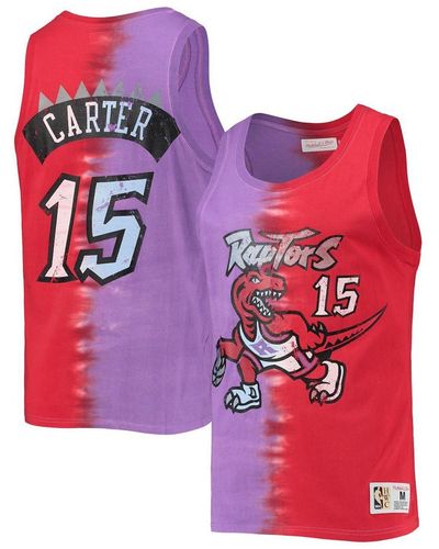 Men's Mitchell & Ness Vince Carter Red Memphis Grizzlies Hardwood Classics Swingman Jersey Size: Small