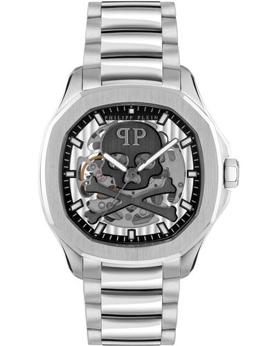 Philipp Plein Automatic Skeleton Spectre Bracelet Watch 42mm - Gray