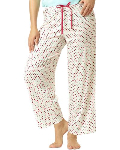 Hue Be My Dot Classic Drawstring Pajama Pants - White