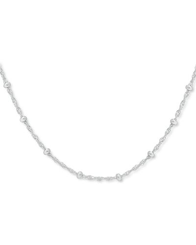 Giani Bernini Small Beaded Singapore 20" Chain Necklace - Metallic