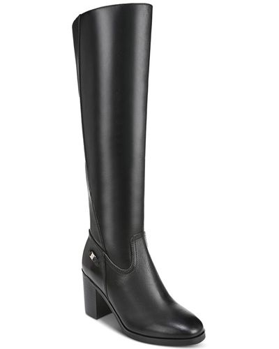 Giani Bernini Odettee Memory Foam Block Heel Knee High Riding Boots - Black