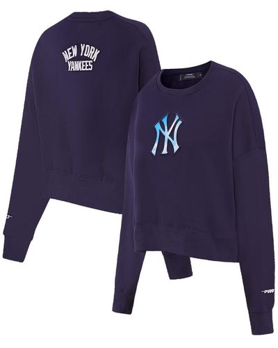 Pro Standard New York Yankees Painted Sky Pullover Sweatshirt - Blue