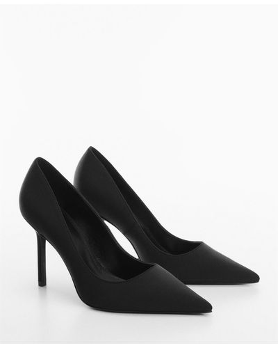Mango Pointed Toe Heel Shoes - Black