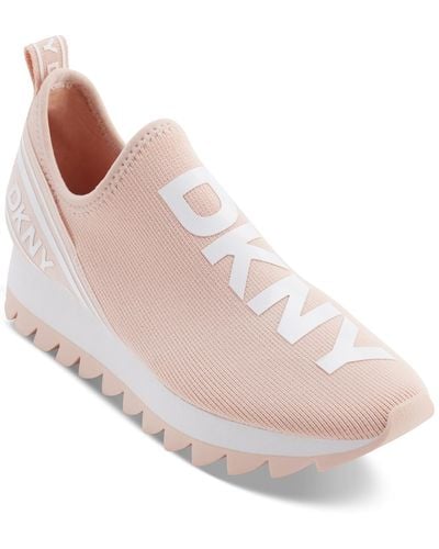 DKNY Abbi Slip-on Logo Sock Sneakers - Pink