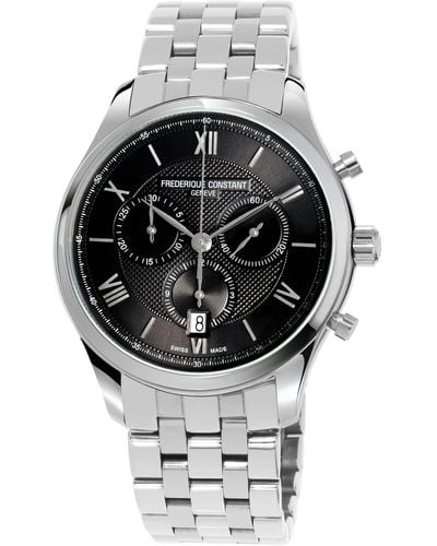 Frederique Constant Swiss Stainless Steel Bracelet Watch 40mm - Gray