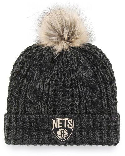 '47 Brooklyn Nets Meeko Cuffed Knit Hat - Black
