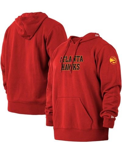 KTZ Atlanta Hawks 2021/22 City Edition Big And Tall Pullover Hoodie - Red