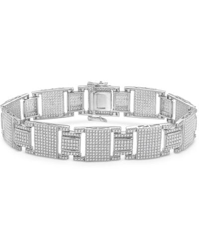 Macy's Diamond Pave Square Link Bracelet (6-1/2 Ct. T.w. - White
