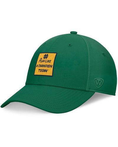 Top Of The World Kelly Green Notre Dame Fighting Irish Play Like A Champion Today Flex Hat