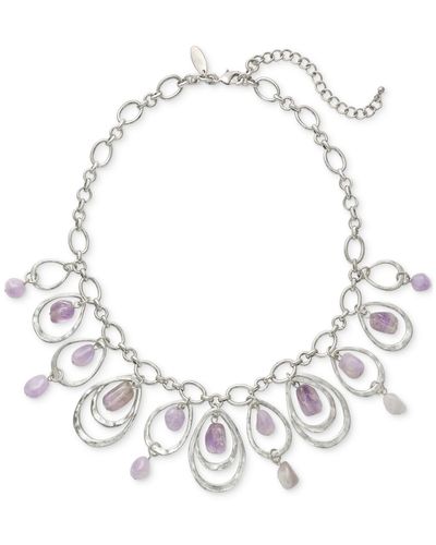 Style & Co. Orbital Bead Statement Necklace - Purple