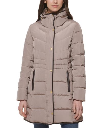 Cole Haan Mixed Media Heavyweight Puffer Coat - Multicolor