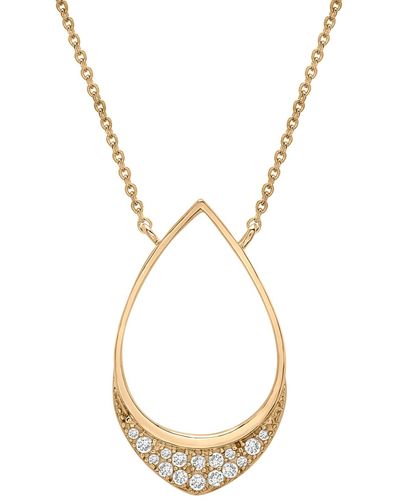Wrapped in Love Diamond Teardrop Pendant Necklace (1/10 Ct. T.w. - Metallic