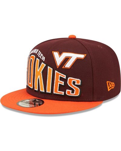KTZ Virginia Tech Hokies Two-tone Vintage-like Wave 9fifty Snapback Hat - Orange