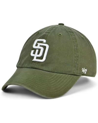 '47 San Diego Padres Olive White Clean Up Cap - Green