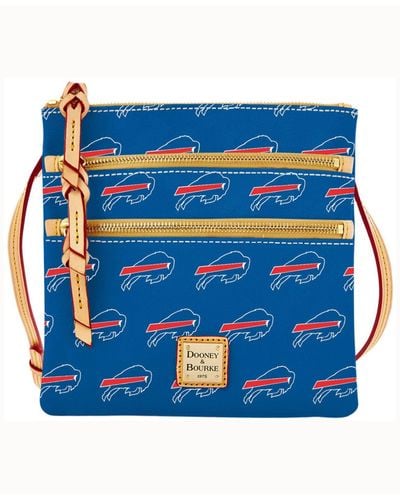 Dooney & Bourke Buffalo Bills Triple-zip Crossbody Bag - Blue