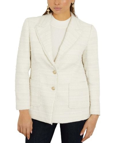 Guess Tosca Tweed Two-button Blazer - White
