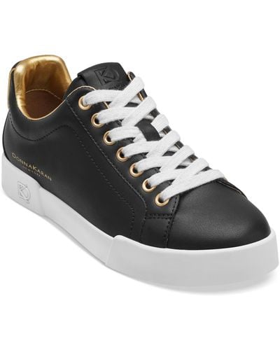 Donna Karan Donna Lace Up Sneakers - Black