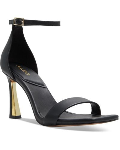 ALDO Rosali Square Toe High Heel Dress Sandals - Black
