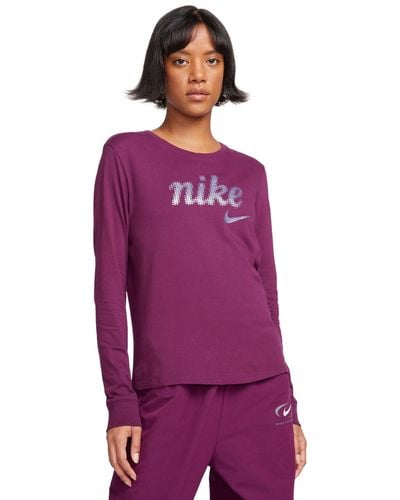 Nike Sportswear Essentials Long-sleeve Top - Purple