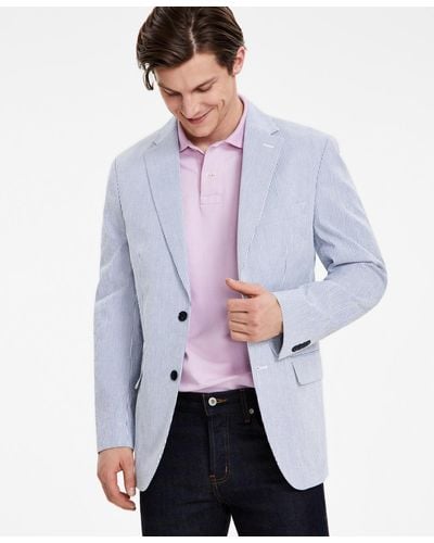 Tommy Hilfiger Modern-fit Seersucker Sport Coat - White