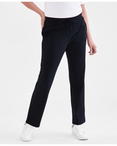 Style & Co. Mid Rise Drawstring-waist Sweatpants - Black