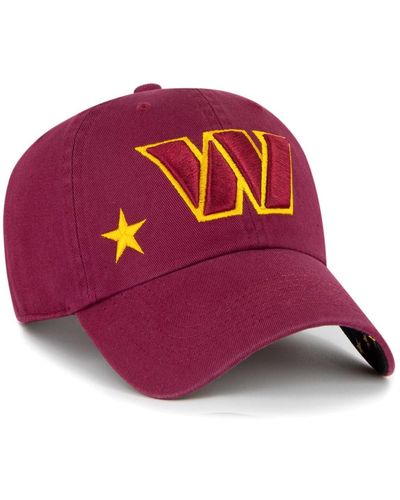 '47 Washington Commanders Confetti Icon Clean Up Adjustable Hat - Red