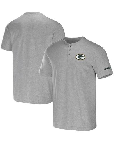 Fanatics Nfl X Darius Rucker Collection By Green Bay Packers Henley T-shirt - Gray